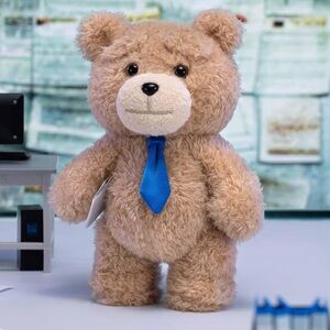 POP MART Ted2 Teddy Bear Action Plush Pendant Blind Box Figures-NECK TIE BEAR